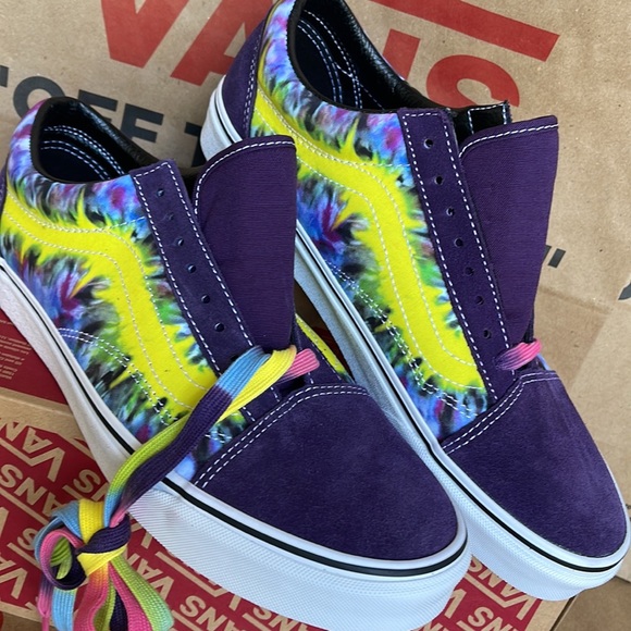 Vans Old Skool Tie Dye Mysterioso/True White Men’s sneakers - Picture 7 of 16